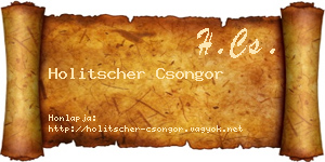 Holitscher Csongor névjegykártya
